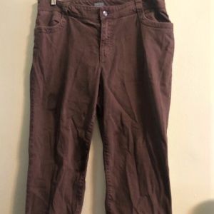 Chico's Brown Additions Cropped Pants